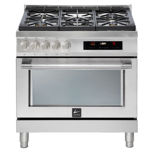 Lofra Italia 90G ASG 96WGVGT/AEO Stainless Large Oven Gas Range Cooker 90cm