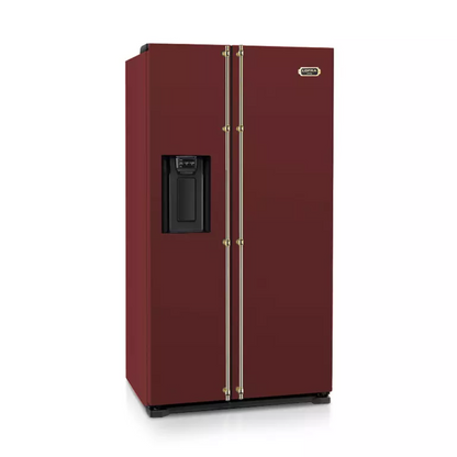 Burgundy Lofra Dolcevita GF-917 American Fridge Freezer SXS 92cm