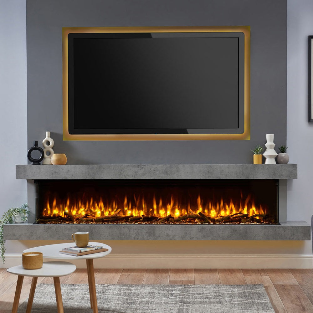 C&J iRange i2000e Slimline Multi-Sided Electric Fire