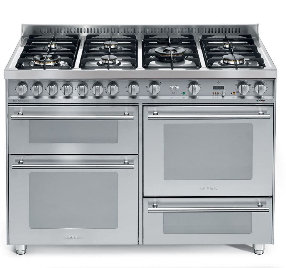 Lofra Professional 120 P 126SMFE+DMFT 2AEO Stainless Gas Dual Fuel Range Cooker 120cm