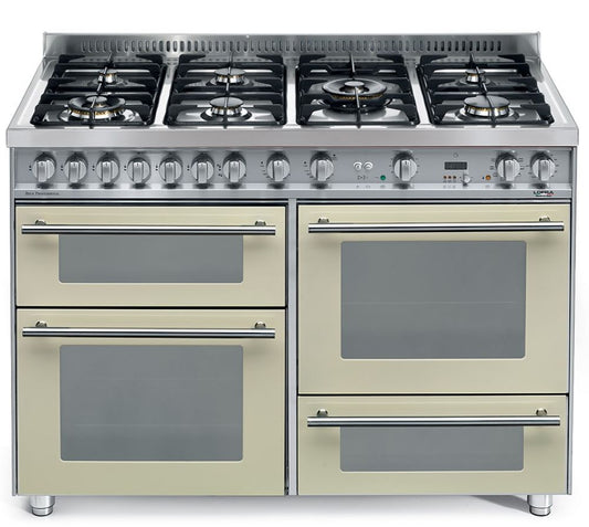 Lofra Professional 120 PBI 126SMFE+DMFT 2AEO Cream Gas Dual Fuel Range Cooker 120cm