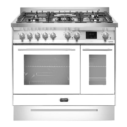 Lofra Venezia 90t PBPD 96MFTE /AOE White Gas Dual Fuel Range Cooker 90cm