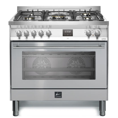 Lofra Venezia 90 PG 96WMFT AEO Stainless Gas Dual Fuel Range Cooker 90cm