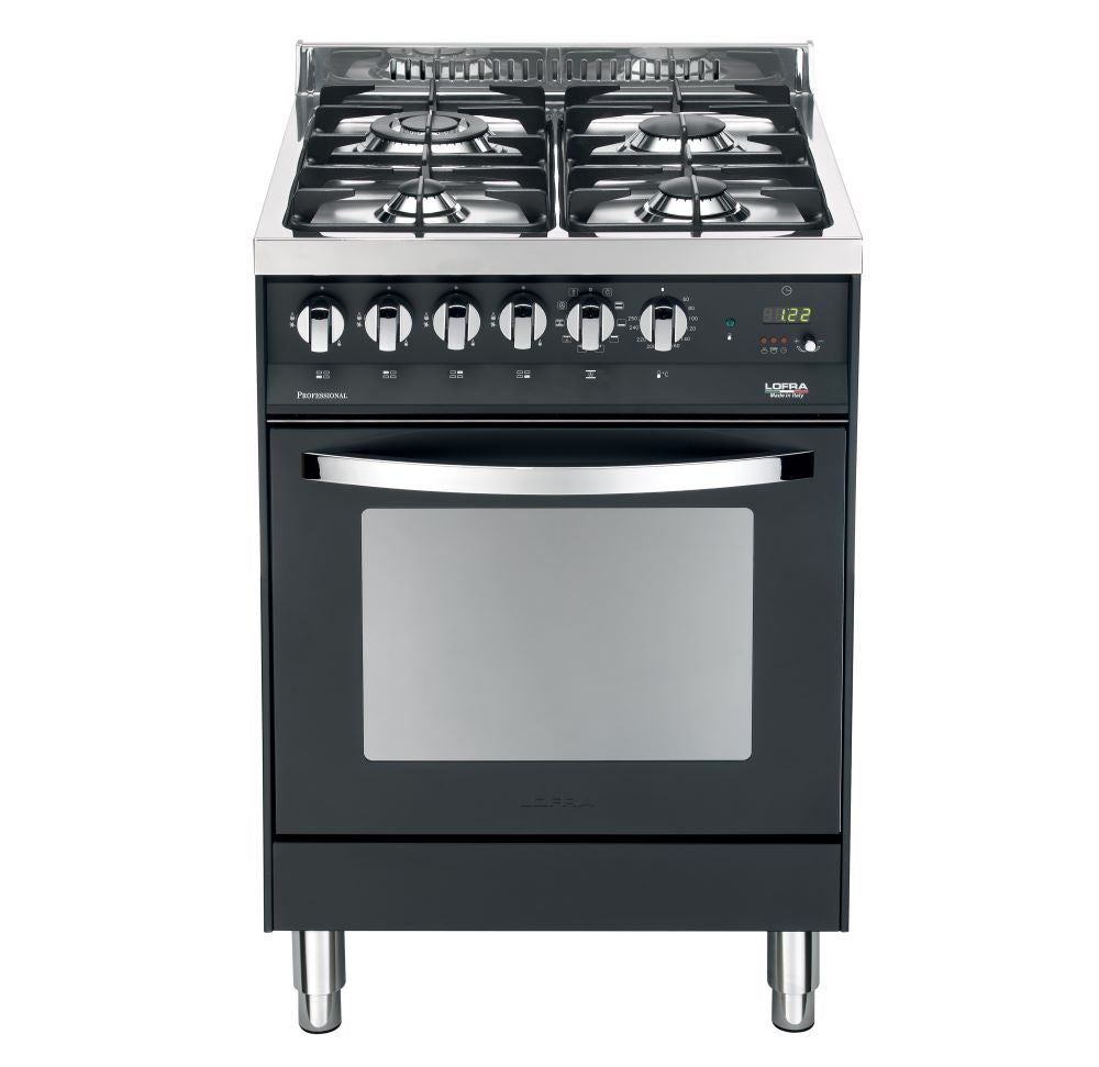 Lofra Rainbow 60 PNM i66MFT / GVT C Black Gas Dual Fuel Range Cooker 60cm