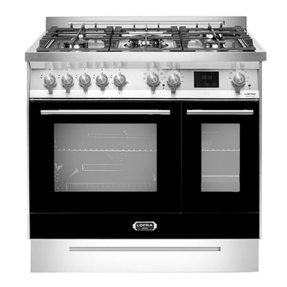 Lofra Venezia 90t PNMD 96MFTE /AOE Black Gas Dual Fuel Range Cooker 90cm