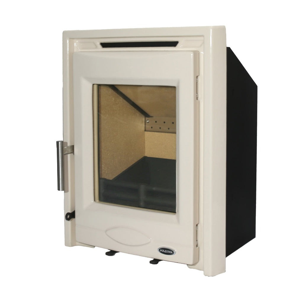 Portland 5 kw Multi-Fuel Solid Fuel Cream Enamel Inset Cast Stove 4.6kw