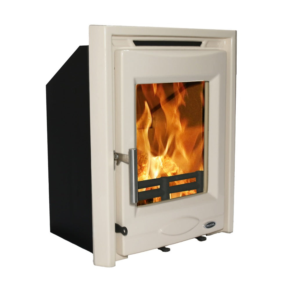 Portland 5 kw Multi-Fuel Solid Fuel Cream Enamel Inset Cast Stove 4.6kw