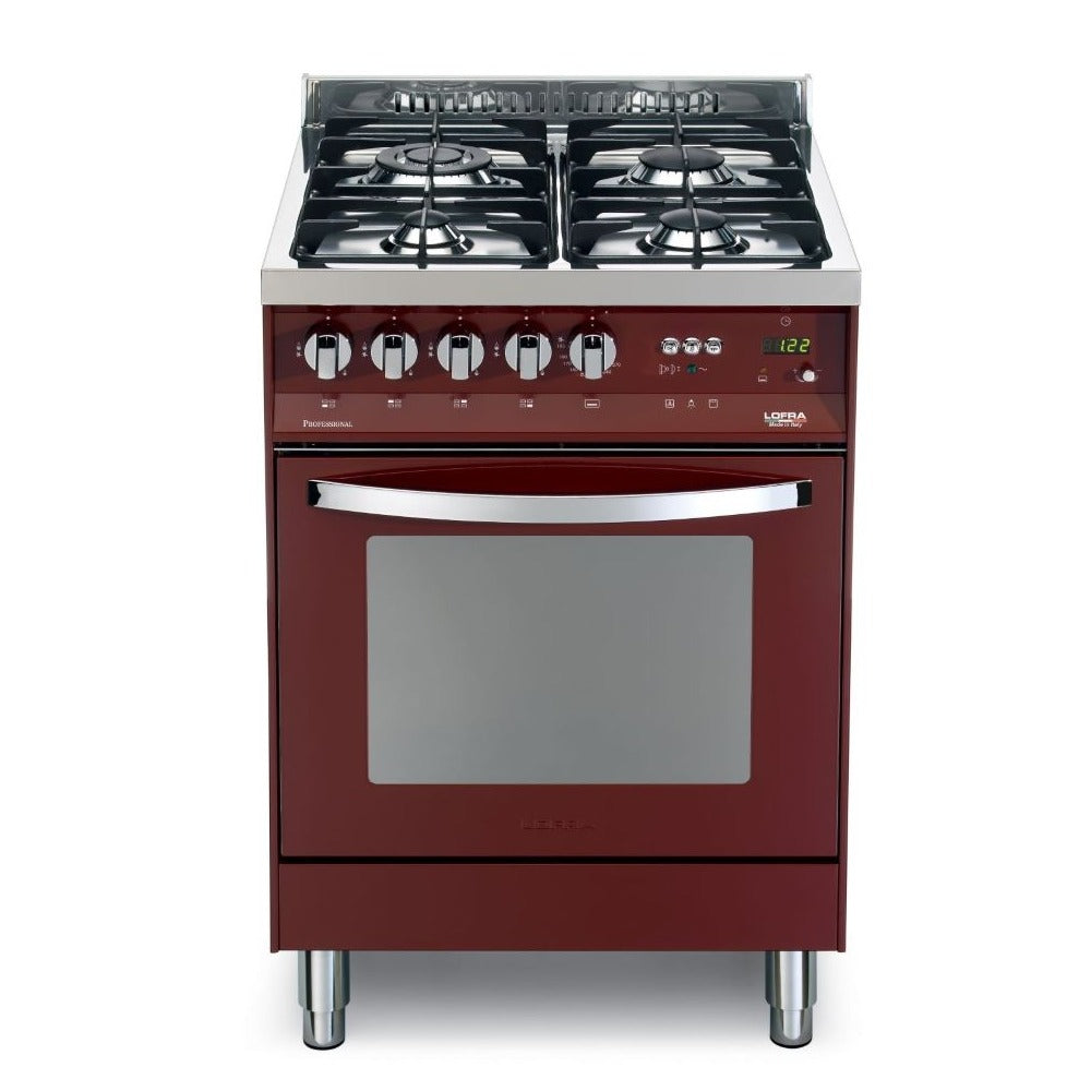 Lofra Rainbow 60 PR 66MFTC / GVT Burgundy Gas Dual Fuel Range Cooker 60cm