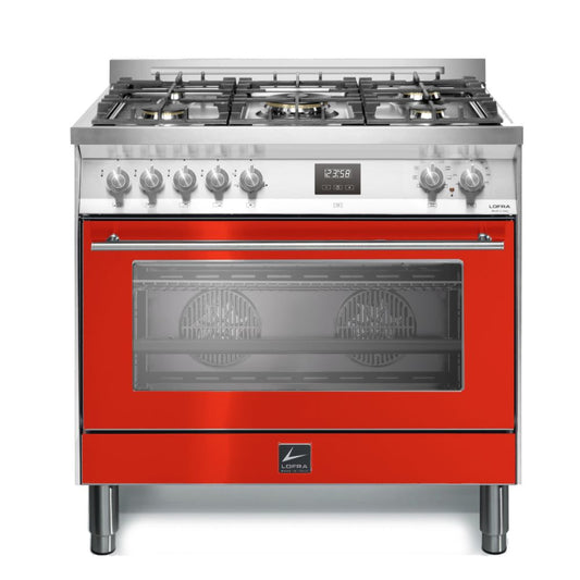 Lofra Venezia 90 PR G96WMFT AEO Red Gas Dual Fuel Range Cooker 90cm