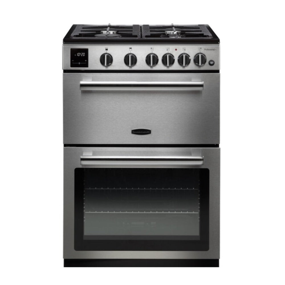 Rangemaster Professional 60+ Stainless Steel Gas Double Oven Cooker 60cm