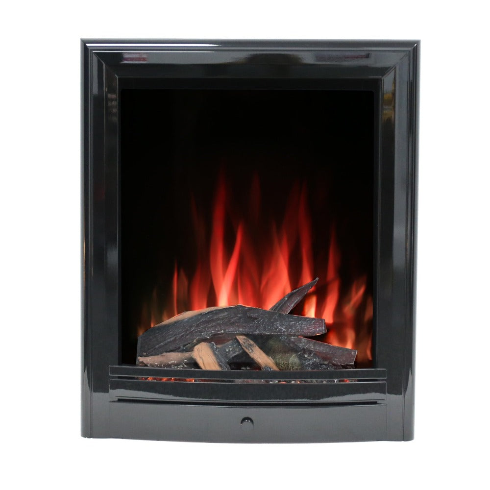 Ecodesign 16" e-Deep Large Log Pulse Electric Log Effect Fire in Black Nickel