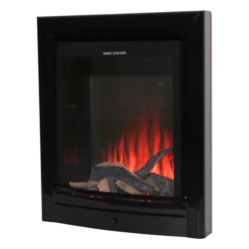 Ecodesign 16" e-Deep Large Log Pulse Electric Log Effect Fire in Black Nickel