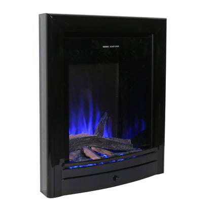 Ecodesign 16" e-Deep Large Log Pulse Electric Log Effect Fire in Black Nickel