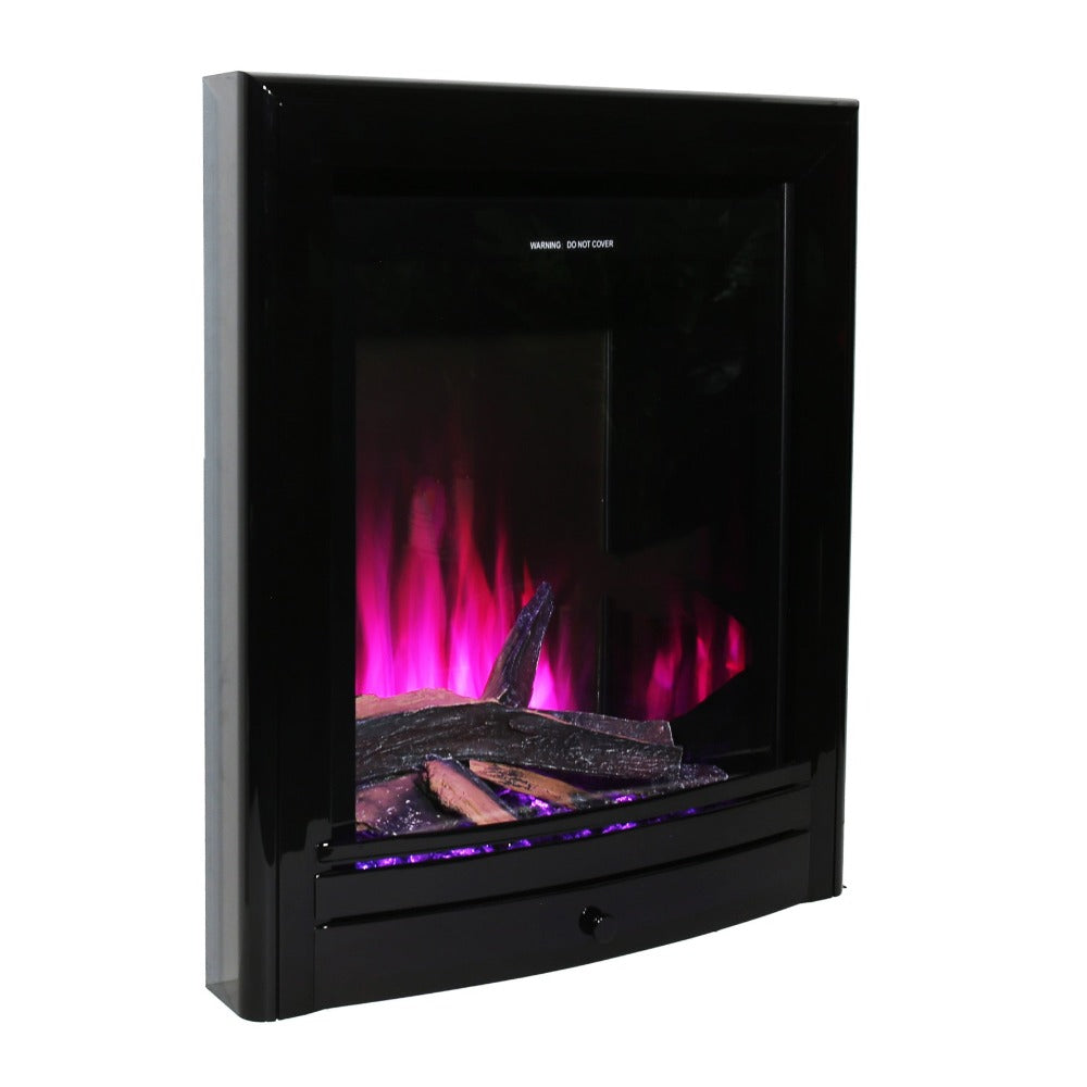 Ecodesign 16" e-Deep Large Log Pulse Electric Log Effect Fire in Black Nickel