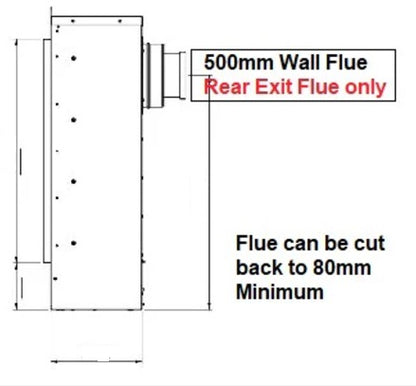 Gazco 8526 Rear Exit Balanced Flue Gas Fire /Gas Stove Gazco Kit