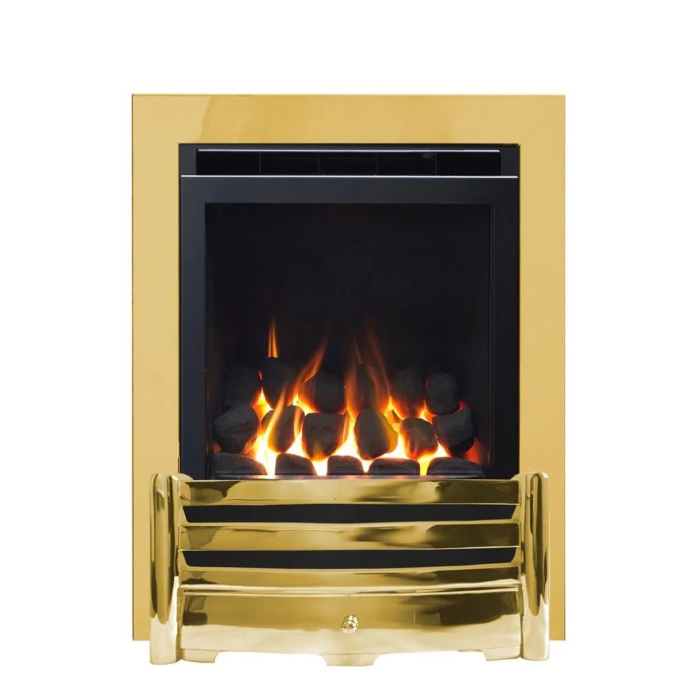 Series 4000 HE CF Coal Effect High Efficiency Gas Fire in Brass