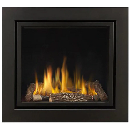 Series 7000 Deluxe HE High Efficiency Matt Black Framed Square Wall Gas Fire