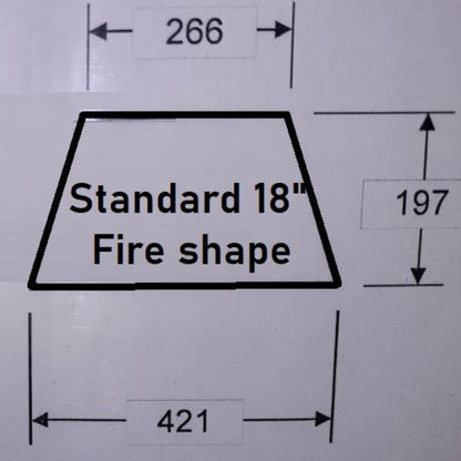 Shape of MagiGlow Premos 18" Fully Remote Controlled Coal Effect Gas Fire