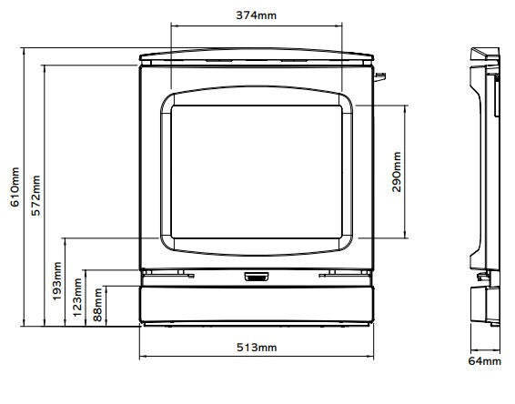 Gazco Logic HE Conventional Flue Coal Effect Gas Fire with Vogue Frame