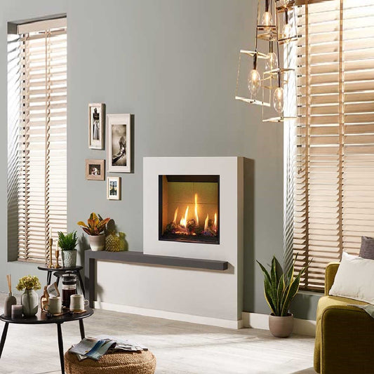 Gazco Riva2 500HL Slimline Balanced Flue Log Effect Gas Fire with Edge Frame