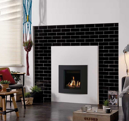 Gazco Riva2 500HL Slimline Balanced Flue Log Effect Gas Fire with Verve Frame