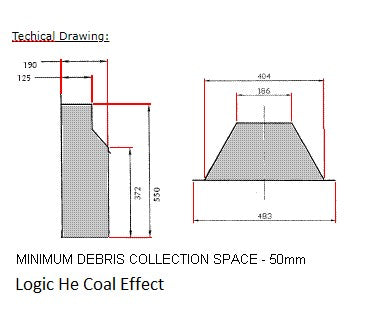 Gazco Logic HE Conventional Flue Coal Effect Gas Fire with Brass Box Profil Frame and Front