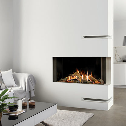 Gazco Reflex 105-2 2-Sided Balanced Flue Gas Fire with Edge Frame