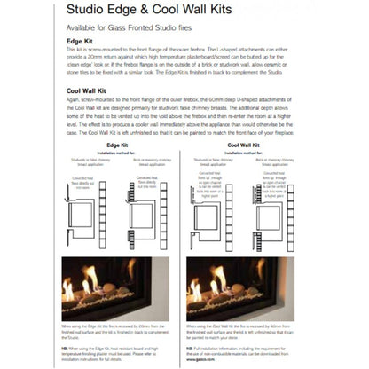 Gazco Studio 2 Slimline Balanced Flue Gas Fire with Steel 2 Frame