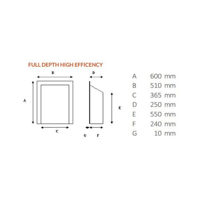 Series 4000 HE CF Coal Effect High Efficiency Gas Fire with Black Nickel Frame and Front