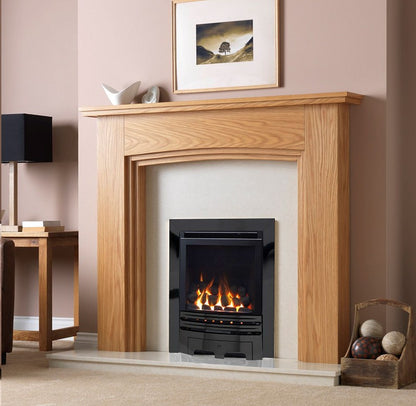 Series 4000 HE CF Coal Effect High Efficiency Gas Fire with Black Nickel Frame and Front