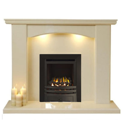 Series 4000 HE CF Coal Effect High Efficiency Gas Fire with Black Nickel Frame and Front