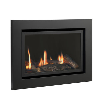 Series 6000 HE High Efficiency Wall Gas Fire with Matt Black Frame S6000