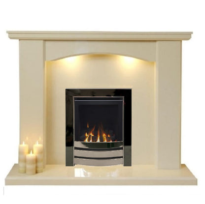 Series 4000 HE CF Coal Effect High Efficiency Gas Fire with Monaco Black Nickle & Steel