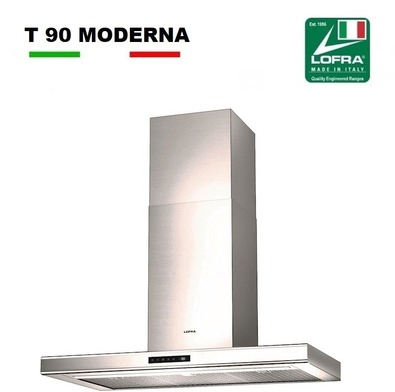 Lofra T90 Moderna Professional Stainless Steel Cooker Hood Extractor Fan 90cm