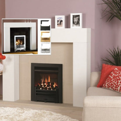 Gazco Logic HE Balanced Flue Coal Effect Gas Fire with Black Arts Frame & Front