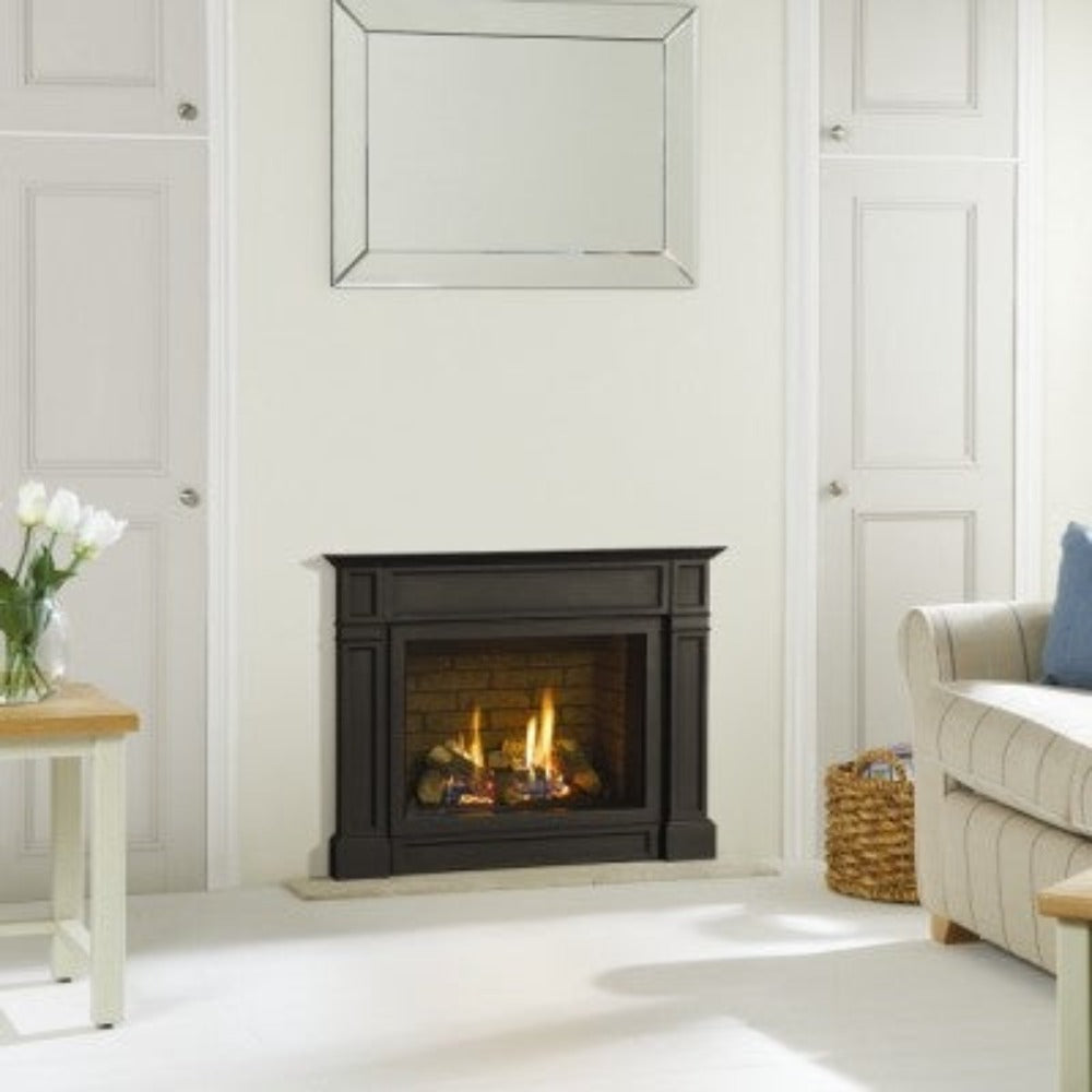 Gazco Riva2 500 Conventional Flue Log Effect Gas Fire with Ellingham Frame