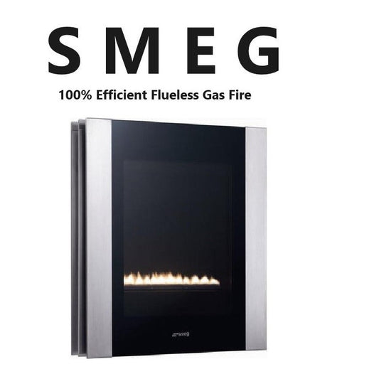 Smeg P23LIN Flueless Wall Mounted Stainless Steel Natural Gas Fire (Special Offer)