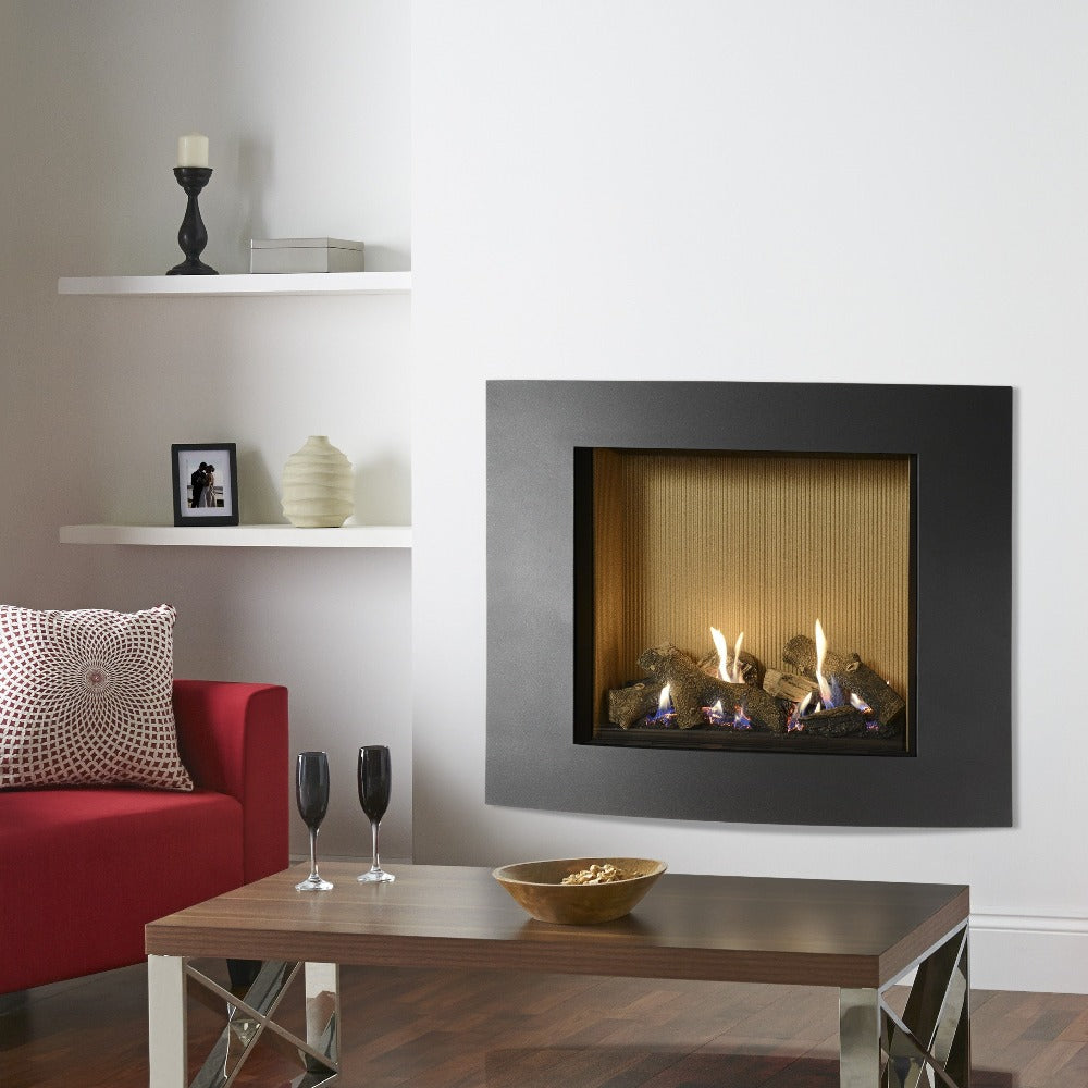 Gazco Riva2 750HL Conventional Flue Log Effect Gas Fire with Verve XS Frame