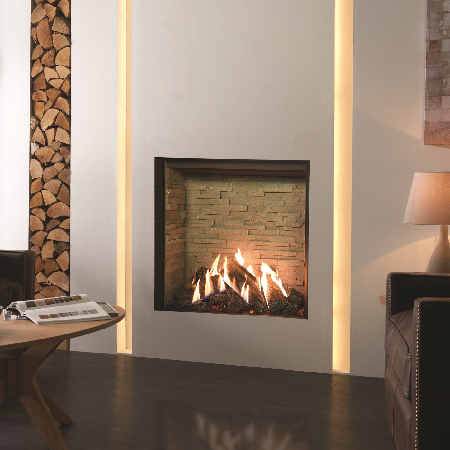 Gazco Reflex 75T Conventional Flue Gas Fire with Edge Frame