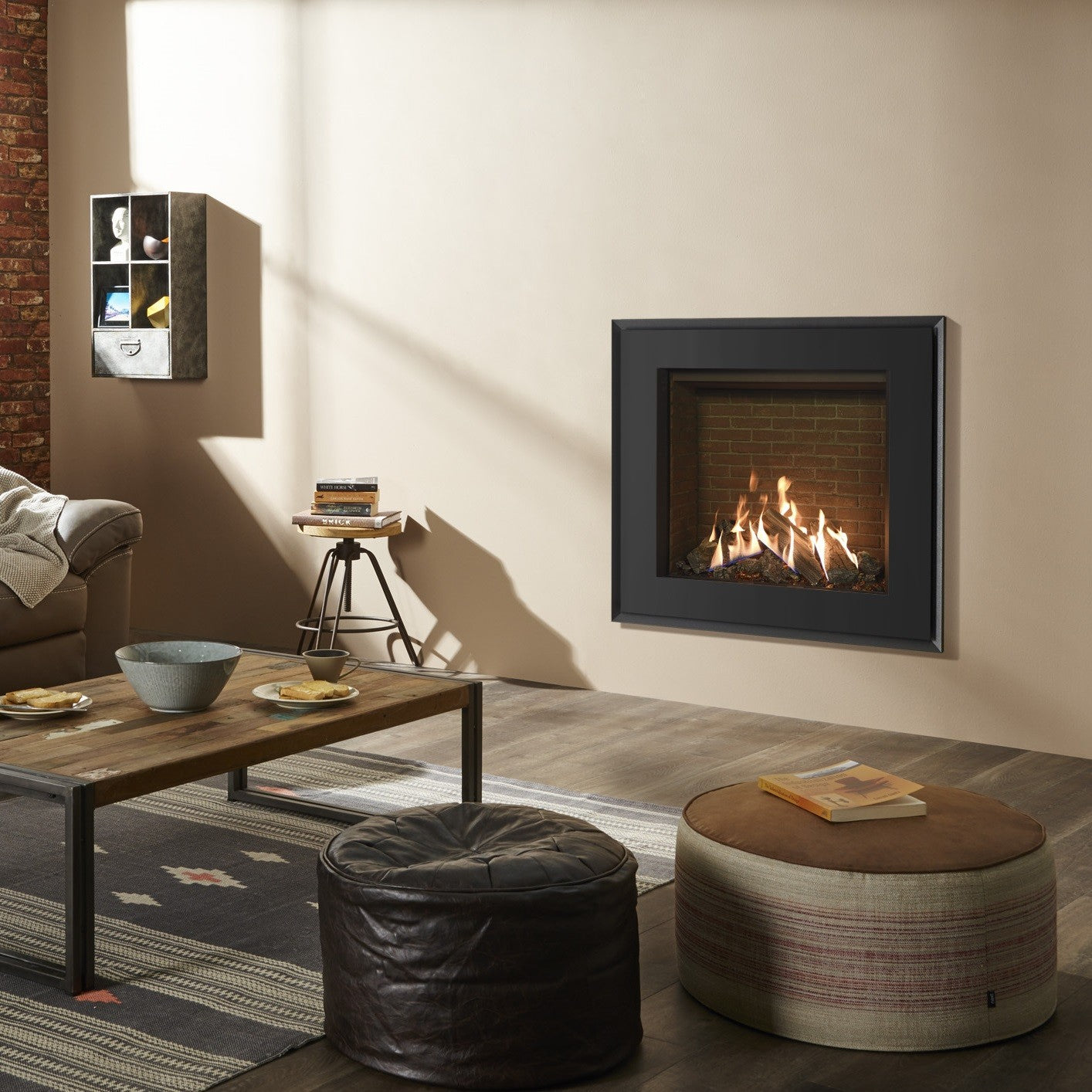 Gazco Reflex 75T Conventional Flue Gas Fire with Evoke Steel Frame