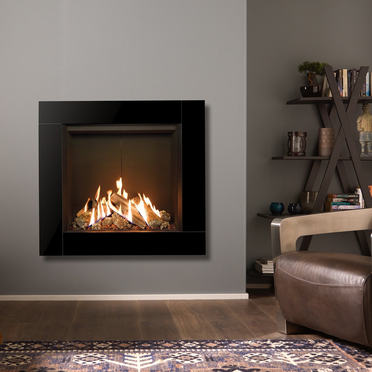 Gazco Reflex 75T Conventional Flue Gas Fire with Icon XS Frame