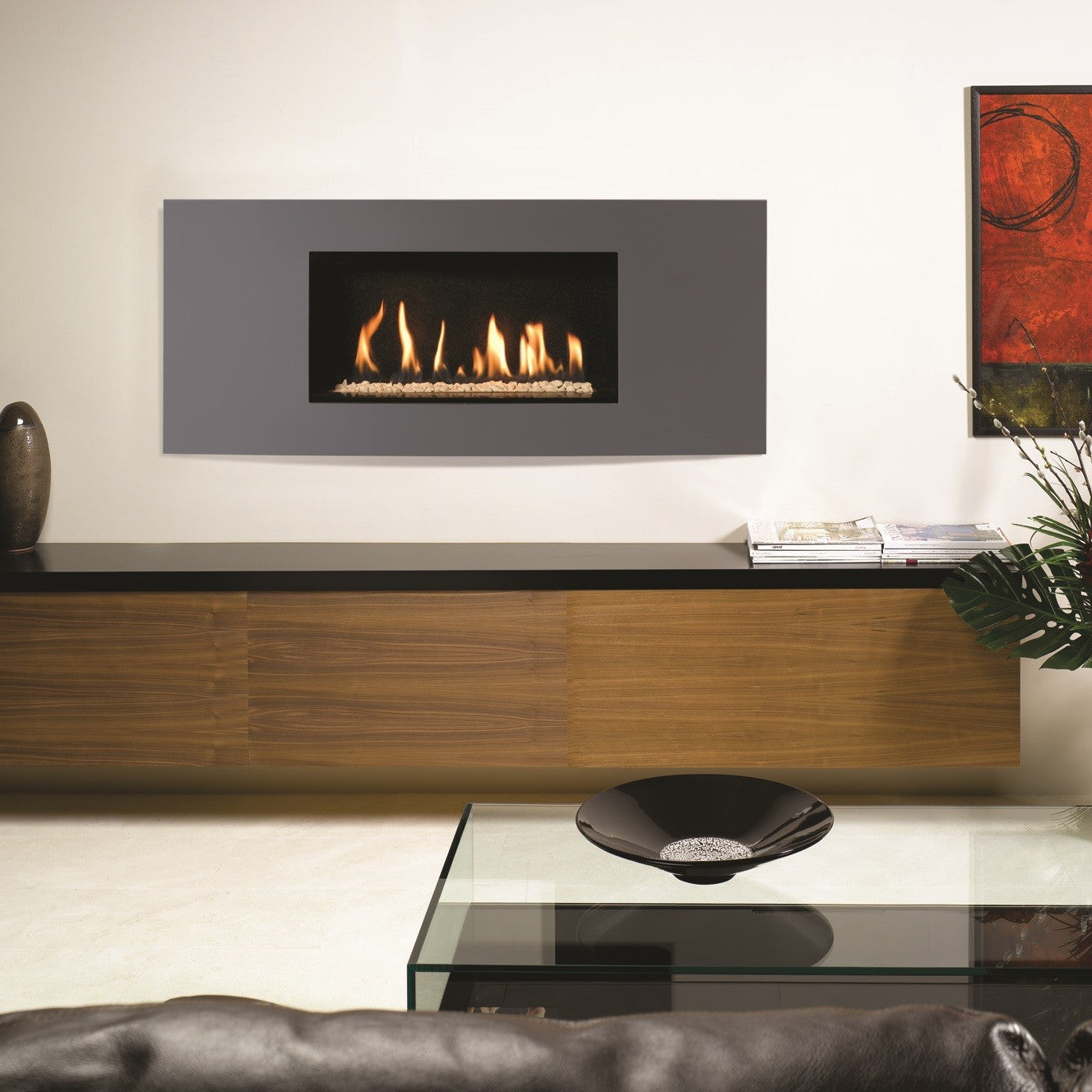 Gazco Studio 1 Slimline Balanced Flue Gas Fire with Verve Frame