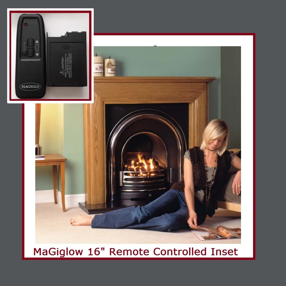 MagiGlow Premos 16" Fully Remote Controlled Coal Effect Gas Fire DGF16T