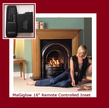 MagiGlow Premos 16" Fully Remote Controlled Coal Effect Gas Fire DGF16T