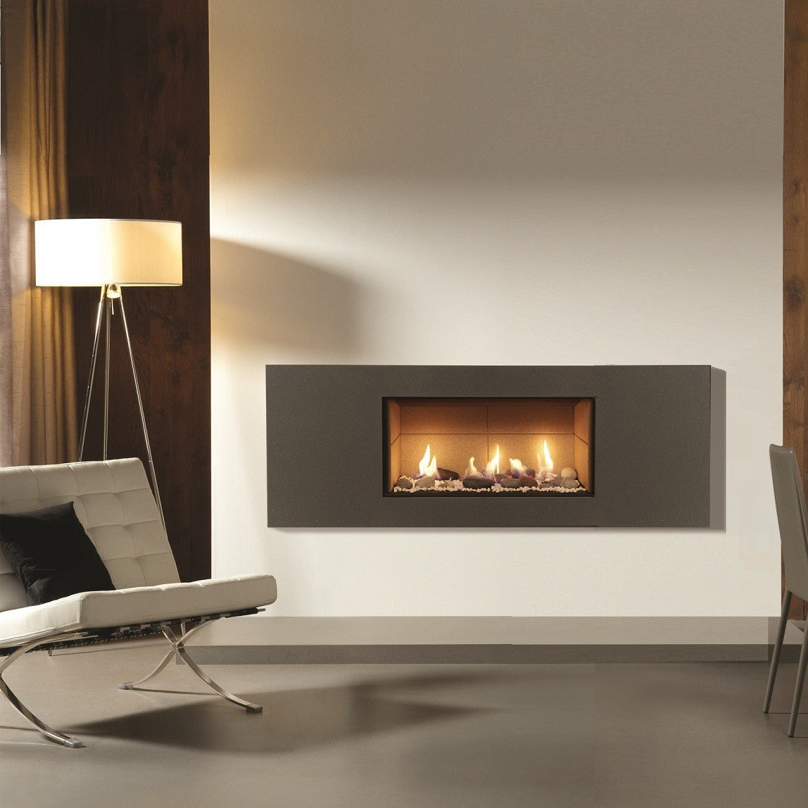 Gazco Studio 1 Balanced Flue Gas Fire with Steel 2 Frame