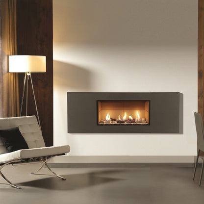 Gazco Studio 1 Balanced Flue Gas Fire with Steel 2 Frame