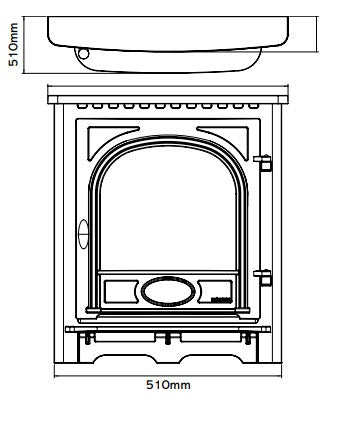 Gazco Logic HE Conventional Flue Log Effect Gas Fire with Stockton Frame