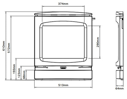 Gazco Logic HE Conventional Flue Log Effect Gas Fire with Vogue Frame