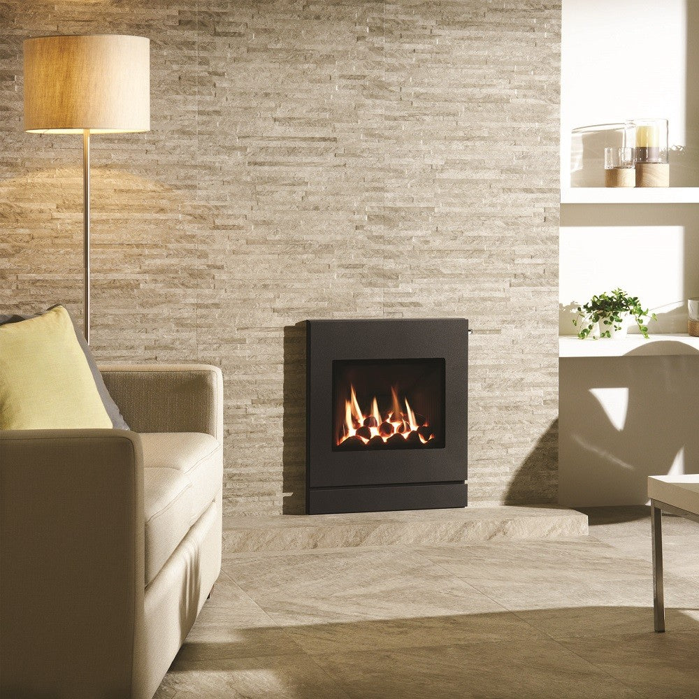 Gazco Logic HE Balanced Flue Coal Effect Gas Fire with Designio2 Graphite Frame