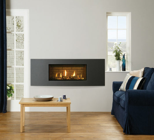 Gazco Studio 2 Slimline Balanced Flue Gas Fire with Verve Frame